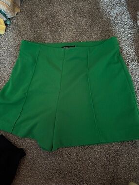 Bright Green Mini Shorts